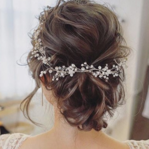 Instyle Hair updo with bridal vine