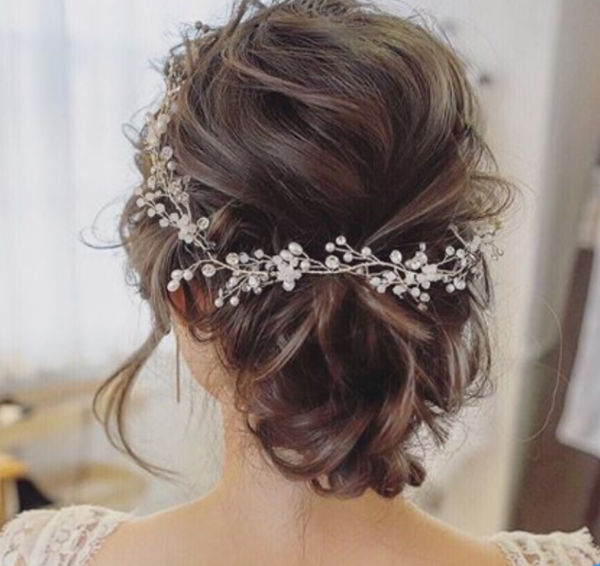 Instyle Hair updo with bridal vine